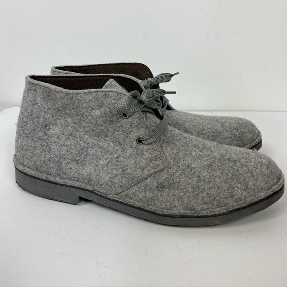 Boston Made in Spain Grey gray Wool Mens Chukka Boots - Picture 1 of 6